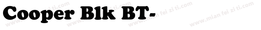 Cooper Blk BT字体转换